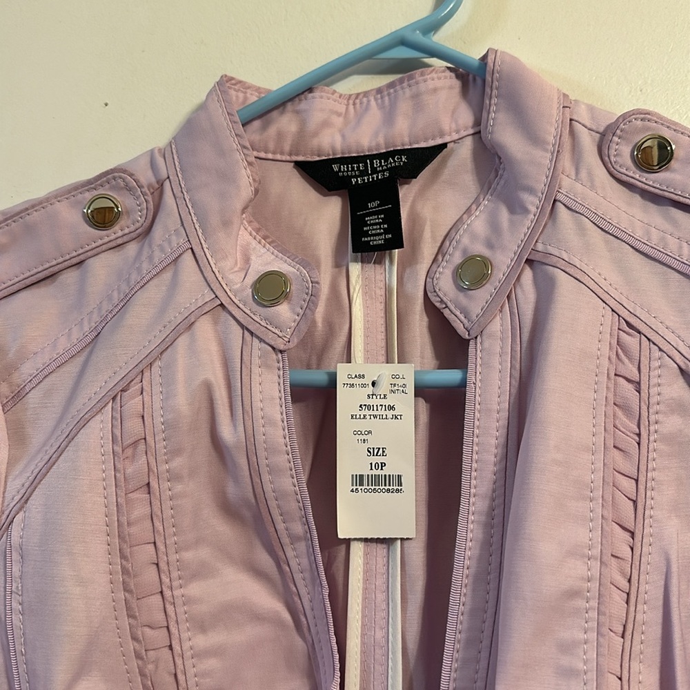 White House Black Market lavender jacket sz 10p color purple - Picture 3 of 11